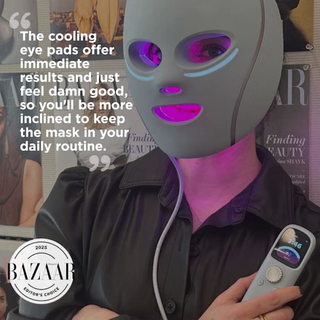 Shark™ CryoGlow™ Red Blue & Infrared iQLED Face Mask & Under Eye Cooling - (Lilac Chill)